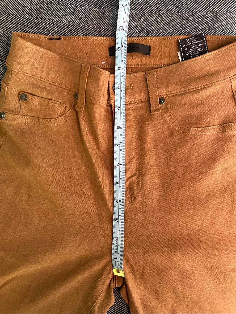 7 For All Mankind Boot Cut Pants in Rust Brown - Picture 9 of 9